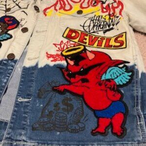 MAJESTIK Denim Jacket  ONE OF A KIND  Large  NWOT  Men's
